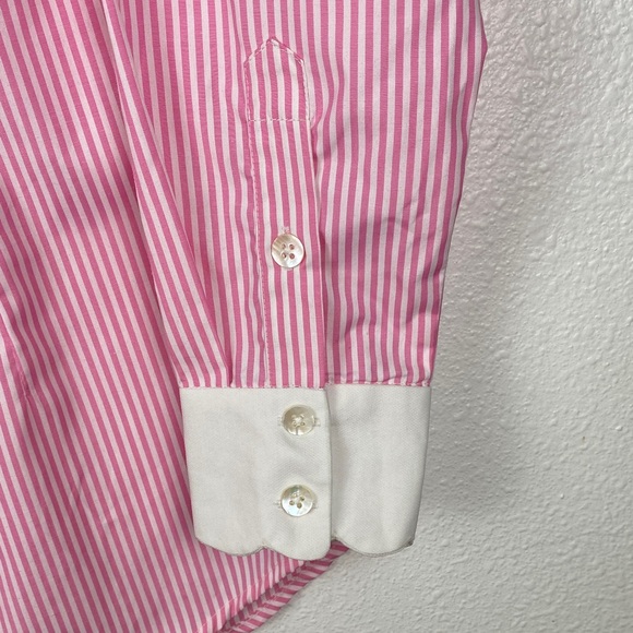 Gretchen Scott Designs Pink and White Button-Down Shirt Size S 65%. Polyester - Picture 4 of 16